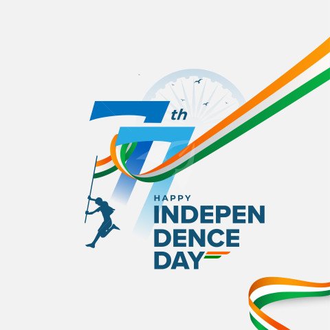 77th Indian Independence Day Post Banner