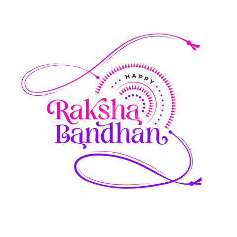 Happy Raksha Bandhan Text Typography