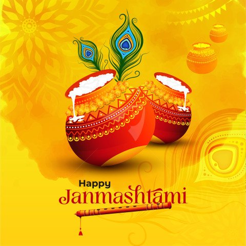 Happy Janmashtami Background Design