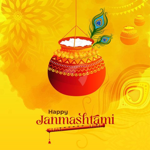 Happy Janmashtami Background Design