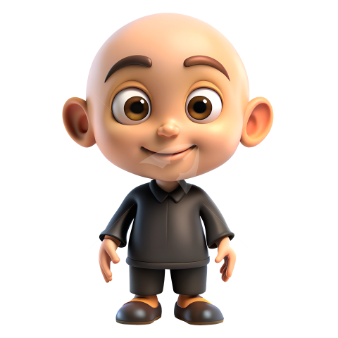 Bald cartoon character