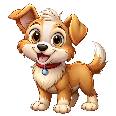 Cute Dog Cartoon Character