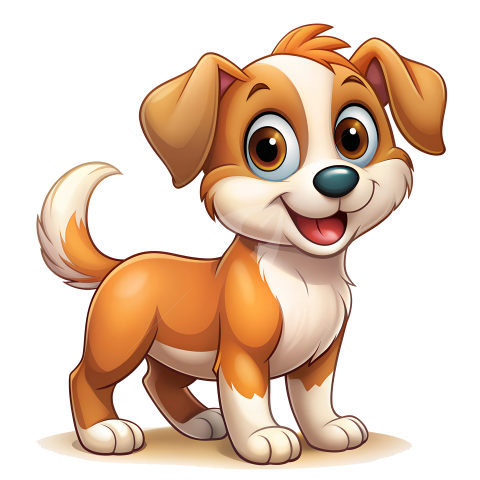 Cute Dog Cartoon Character