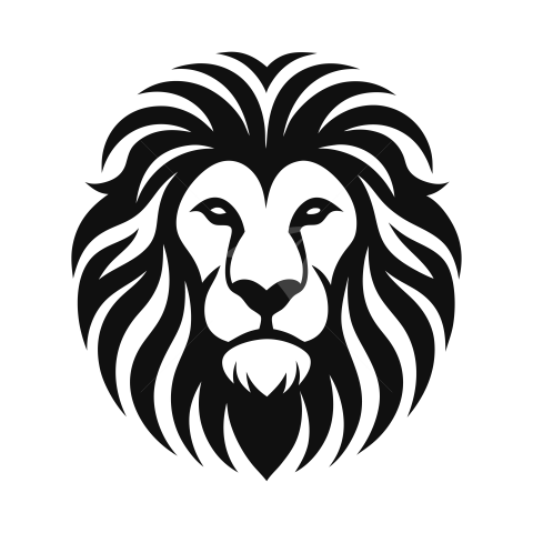 Lion Head Silhouette Vector Illustration