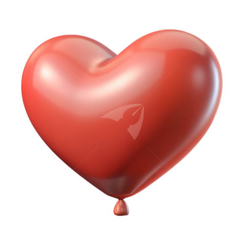 Red Heart Balloons Png