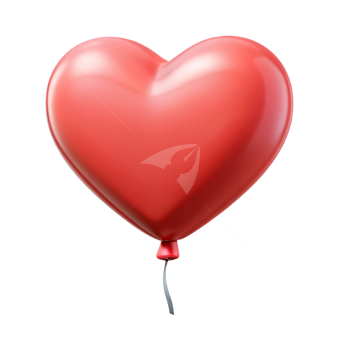 Red Heart Balloons Png