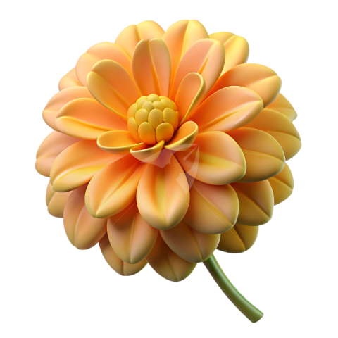 3D Marigold flower png