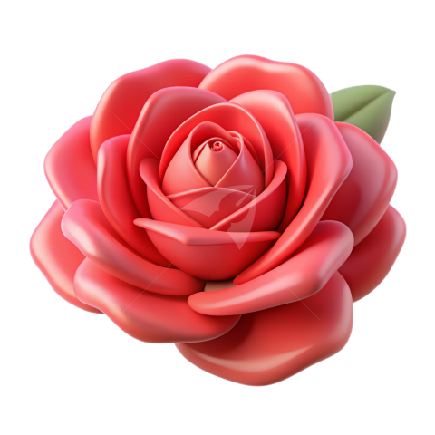 3D Rose flower png