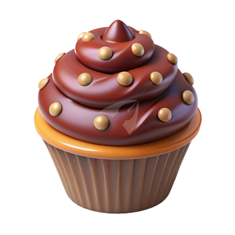 3D Chocolate cup cake