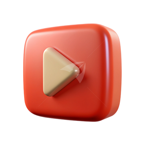 3d YouTube Logo Png