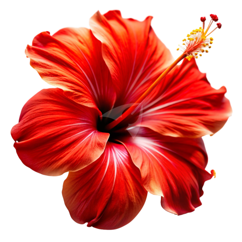 Red Hibiscus flower Png