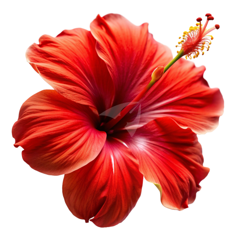 Red Hibiscus flower Png