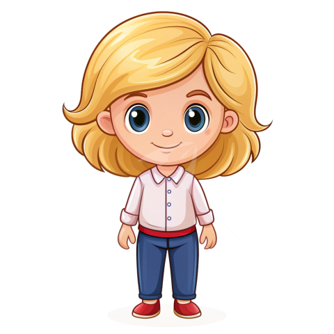 Blonde cartoon character