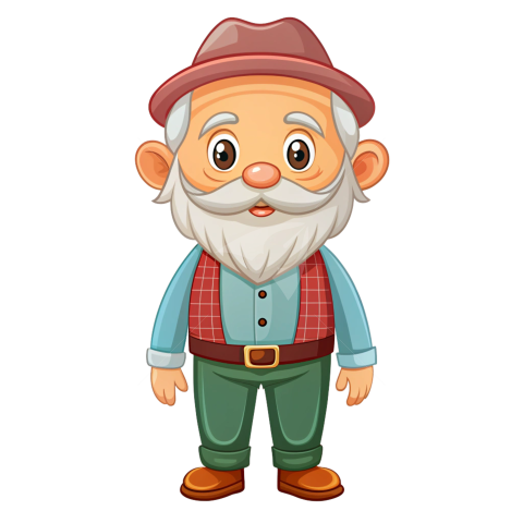 Old man cartoon character png