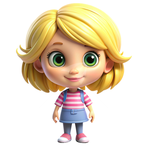 Blonde cartoon character