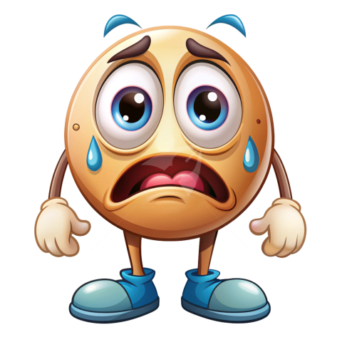 Crying cartoon character png