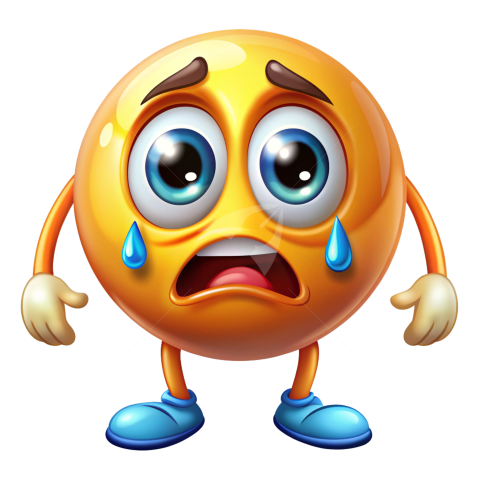 Crying cartoon character png