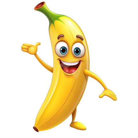 Banana fruit cartoon character png