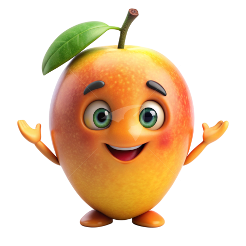 Mango fruit cartoon character png