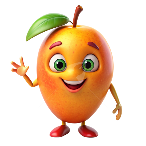 Mango fruit cartoon character png