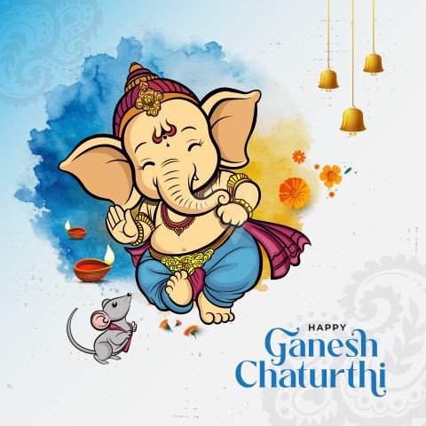 Happy Ganesh Chaturthi Greeting Background