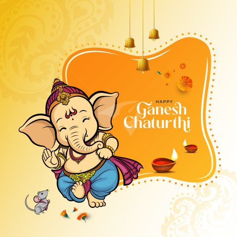 Happy Ganesh Chaturthi Post Template