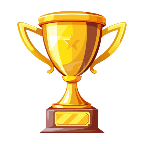 Vector Golden Trophy Cup Png