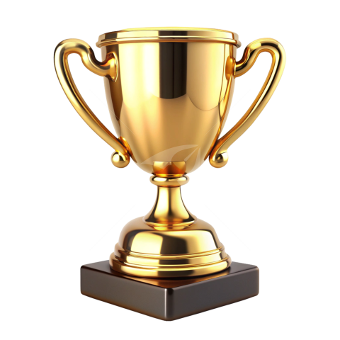 Golden award cup png image