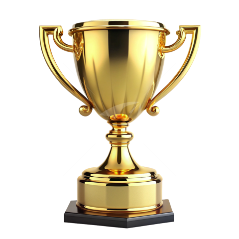 Golden award cup png image