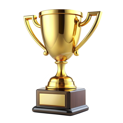 Golden award cup png