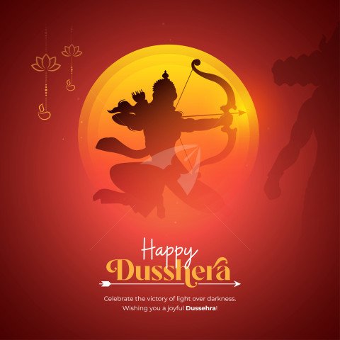 Happy Desshera Festival Background Design Template