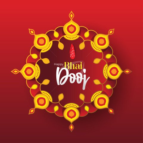 Happy Bhai Dooj Greeting Template