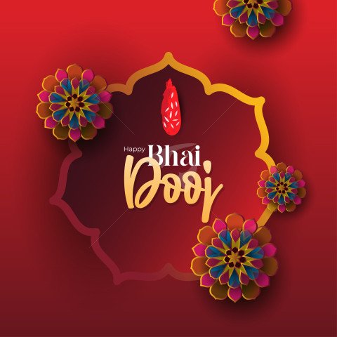 Happy Bhai Dooj Greeting Template