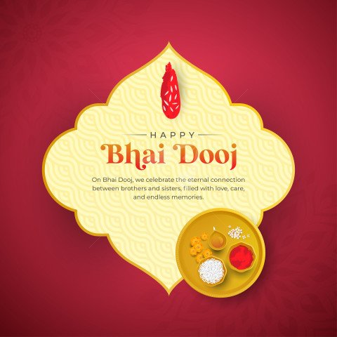 Happy Bhai Dooj Greeting Template