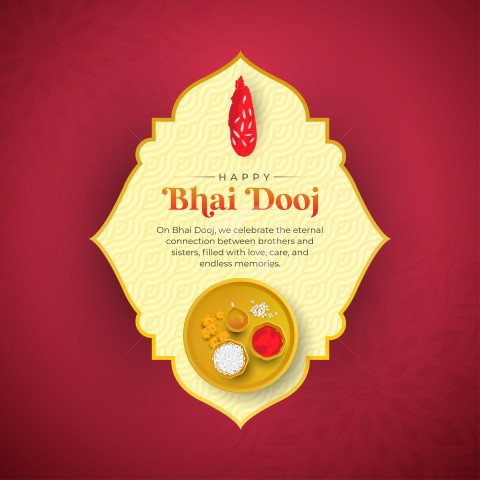 Happy Bhai Dooj Greeting Template