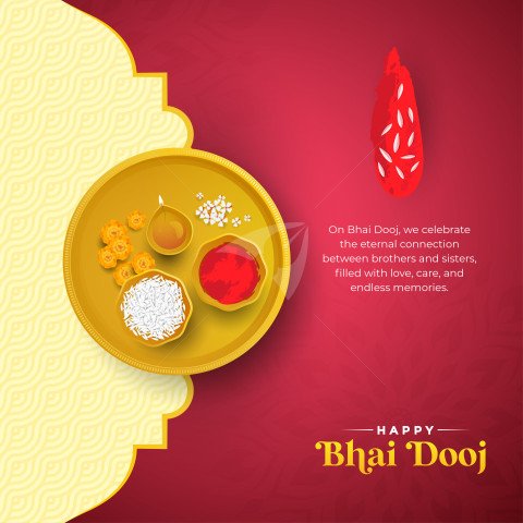 Happy Bhai Dooj Post Background Template