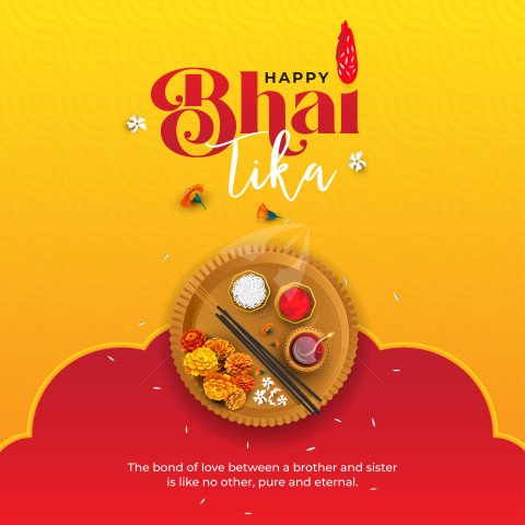 Happy Bhai Tika Nepali Festival Greeting Background