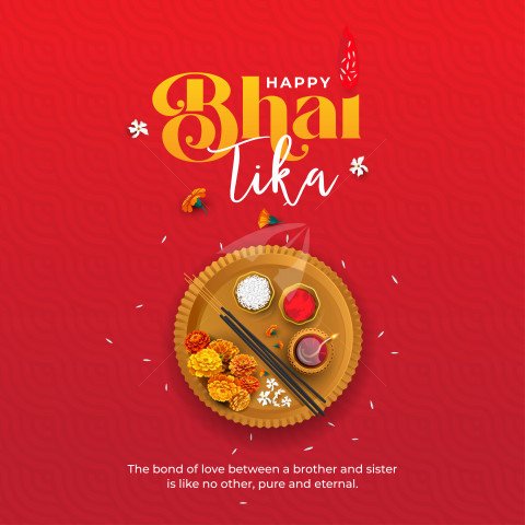 Happy Bhai Tika Nepali Festival Hindi Greeting Background