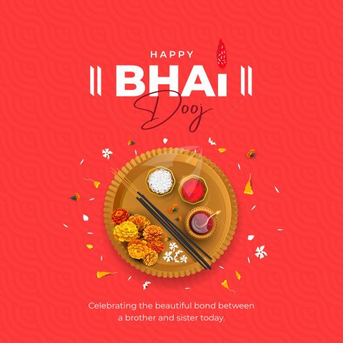 Happy Bhai Dooj Festival Background Design Template