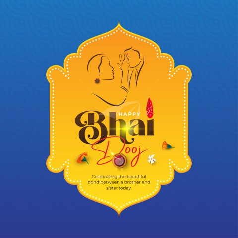 Happy Bhai Dooj Post Design Template