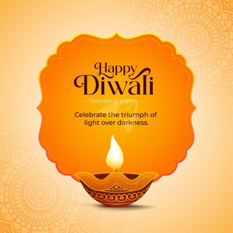 Happy Diwali Post Design Template