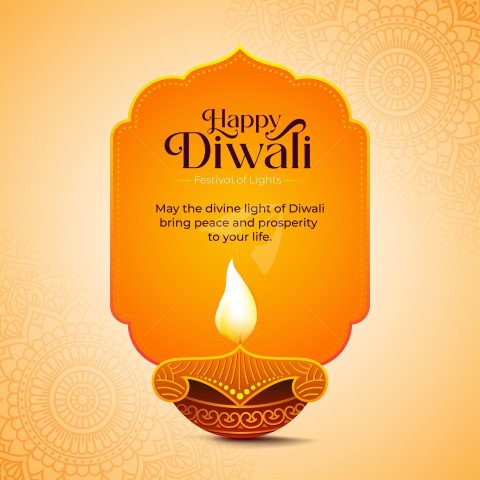 Happy Diwali Wishes Design Template