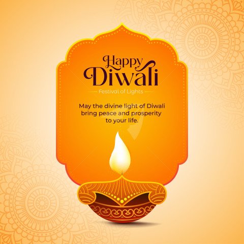 Happy Diwali Wishes Design Template