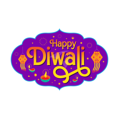 Happy Diwali Sticker Design Template