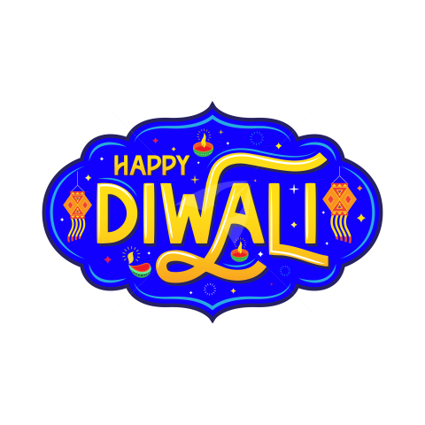 Happy Diwali Sticker Design Template