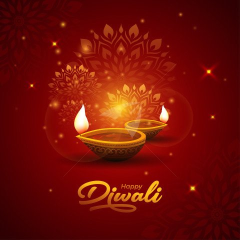 Happy Diwali Wishes Design Template