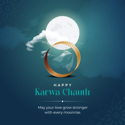 Happy Karwa Chauth Post Design Template