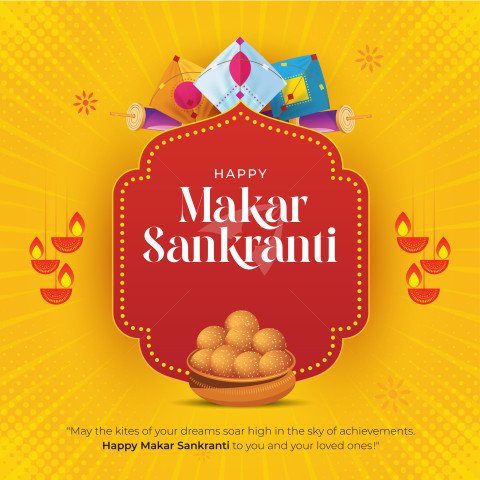 Happy Makar Sankranti Festival Vector Background Design