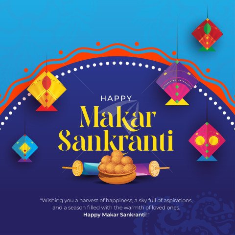 Happy Makar Sankranti Background Design Template