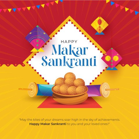 Makar Sankranti Vector Design Template Illustration